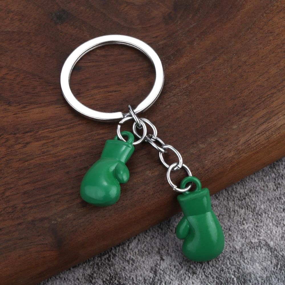 Metal Boxing Gloves Keychain 3D Sport Pendant Creative Fitness Boxing Key Ring Boxing Lovers