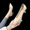 Fashion 2024 New High Quality Pointed Toe Women Shoes Spring Sexy Stiletto Ladies Dress Shoes Simple and Versatile Fashionable Pumps