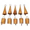 10 Handmade Rustic Gold Iron Bells for DIY Crafts, 3.15 Inch Vintage Jingle Bells for Christmas Wreaths and Boho Wind Chimes Decor
