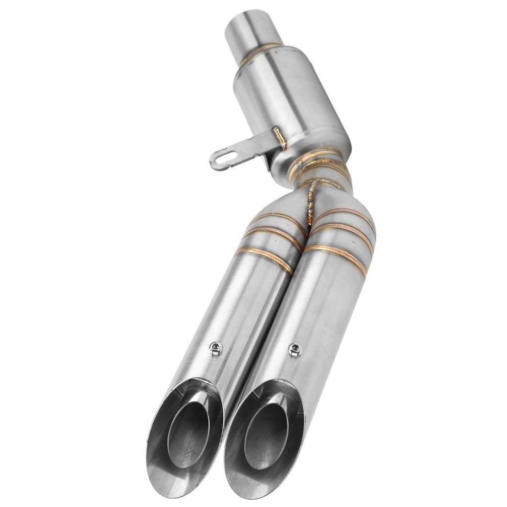 Выхлопная труба среднего звена мотоцикла Двухотверстий глушитель Нержавеющая сталь Замена для Z800