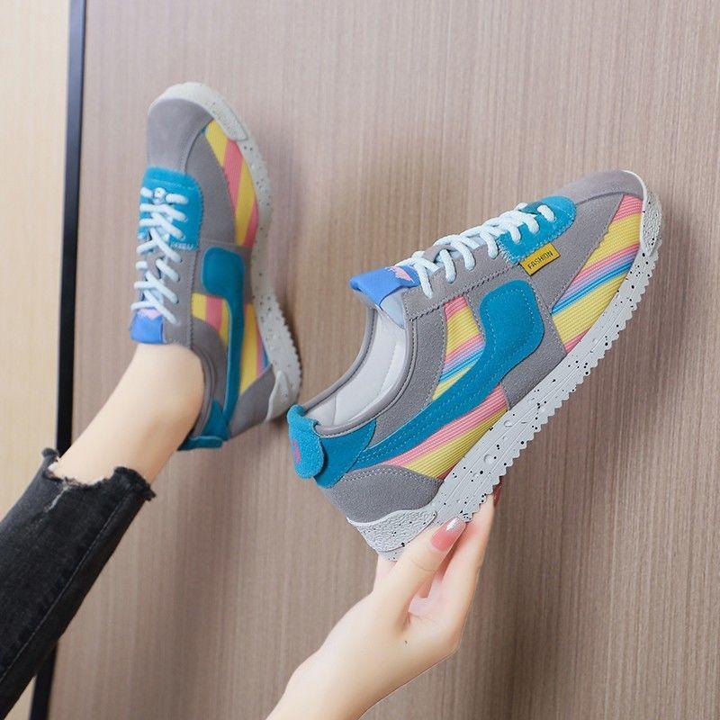 Fashion Fashion Women's Sports Shoes Trend 2024 for Gym Tennis Shoe Female Pink Cute Casual Thick Bottom Sneaker Low Designer Autumn Hit