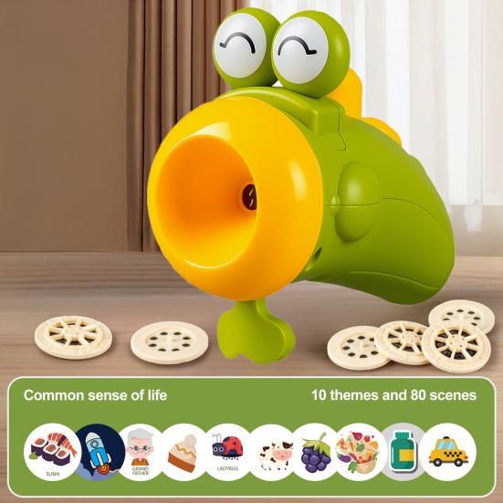 Детский фонарик-проектор игрушка 10 дисков 80 изображений раннее развитие электрический проецируемый фонарь малыши животное сказка здравый смысл обучающая игрушка