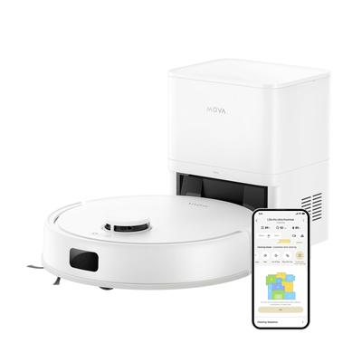 Робот-пылесос Dreame MOVA E20 Plus Компактный Совместим с функцией протирания водой Мощное всасывание 5000 Па 90-дневный автоматический сбор мусора LDS лазер