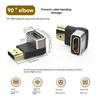 8K HDMI-Compatible Side Bend 90 Degree Adapter 90 Degree Right Angle 270 Degree Adapter HDMI Male To Female Expansion Connector