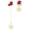 Christmas Themed Earrings Asymmetric Long Tassels Drop Earrings Ear Accessories for Holiday Parties and Gatherings