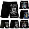 Vintage Retro Skull Pentagram Devil Demon Satan Ghost Boxing Muay Thai Kickboxing Shorts 3D Print Training Unisex Men Women Fitness Gym Sport Workout