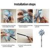 Laser Bird Repellent Windmill Outdoor Garden Rotating Wind Spinner Bird Repellent Anti-bird Pigeon Scare Windmill Reflective