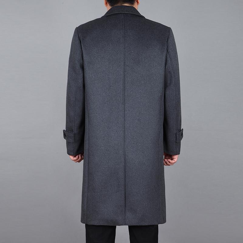 Мужское шерстяное длинное пальто, осеннее шерстяное кашемировое пальто, мужское зимнее шерстяное пальто, верхняя одежда