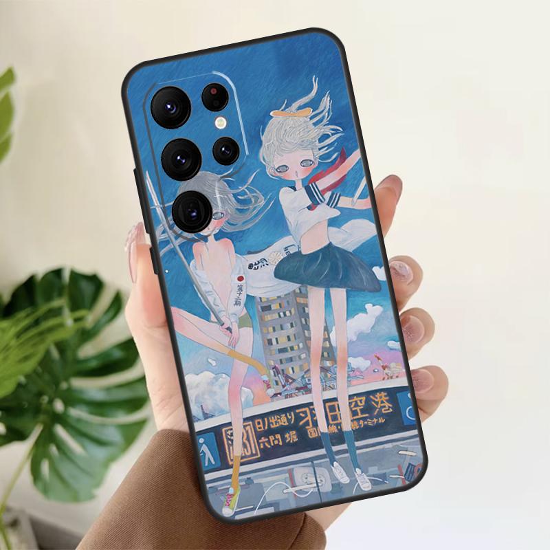 Мультяшная Эстетика Ая Такано Мягкий Чехол Для Samsung Galaxy S25 S24 S23 S22 S21 Ultra S9 S10 Plus S23 FE S24 FE Чехол Для Телефона