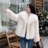 Womens Faux Fur Coat 2025 Fall Turn-Down Collar Thick Fashion Casual Outerwear