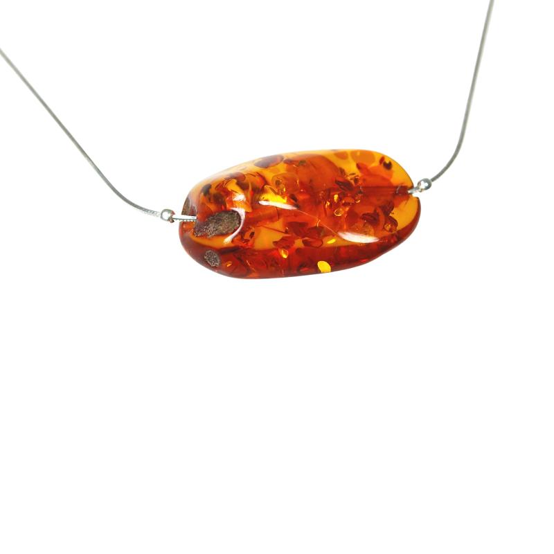 Cognac amber necklace - Baltic Amber Collier