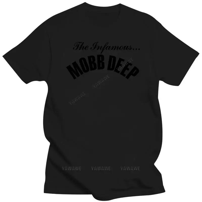 Мужская брендовая модная футболка, летние футболки Mobb Deep, мужская футболка Infamous on Red, красная унисекс с коротким рукавом, мужская повседневная футболка