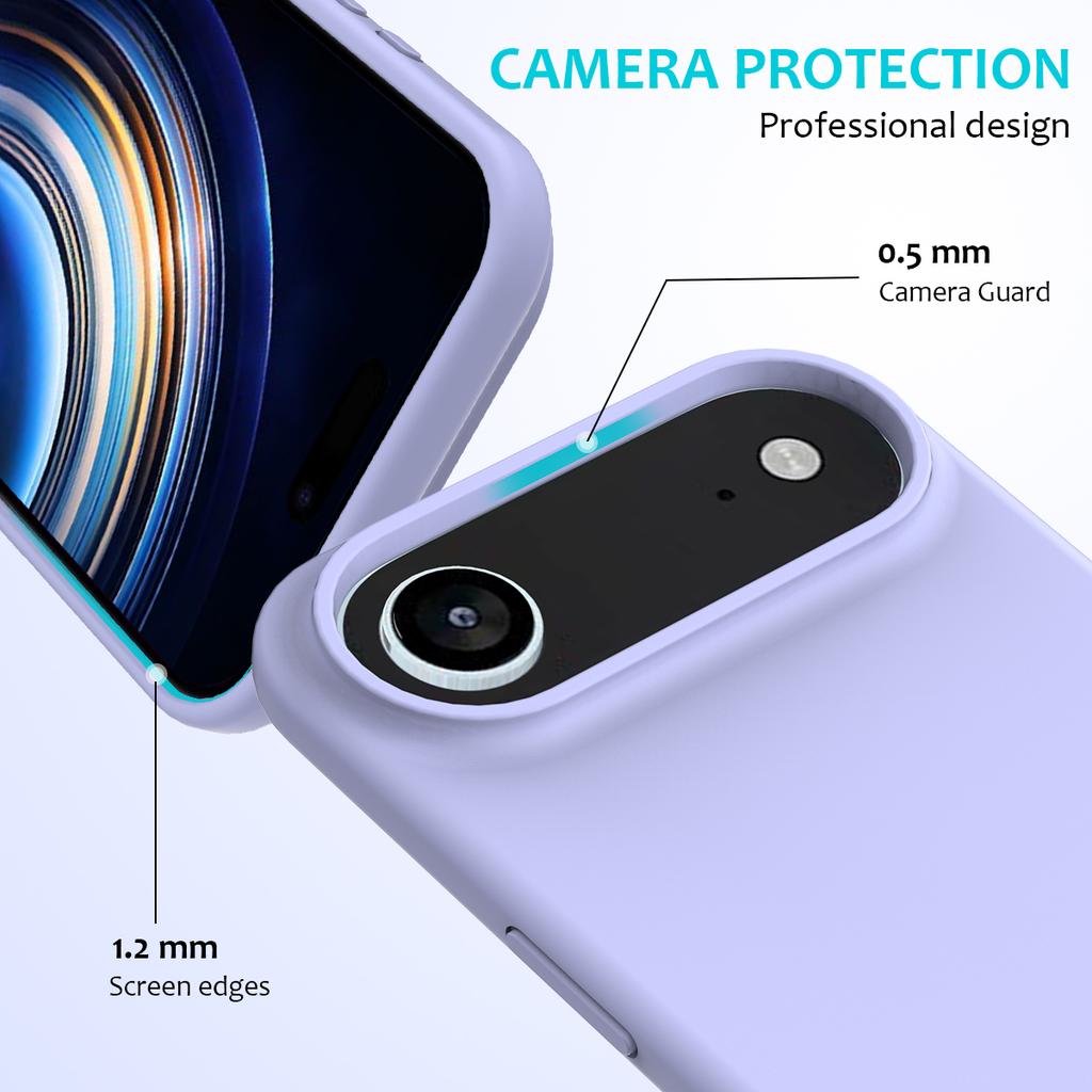 Простой чехол для телефона из жидкого силикона для IPhone 17 Air 16 15 14 13 12 Pro Max 17Pro Противоударная задняя крышка Чехол Capa