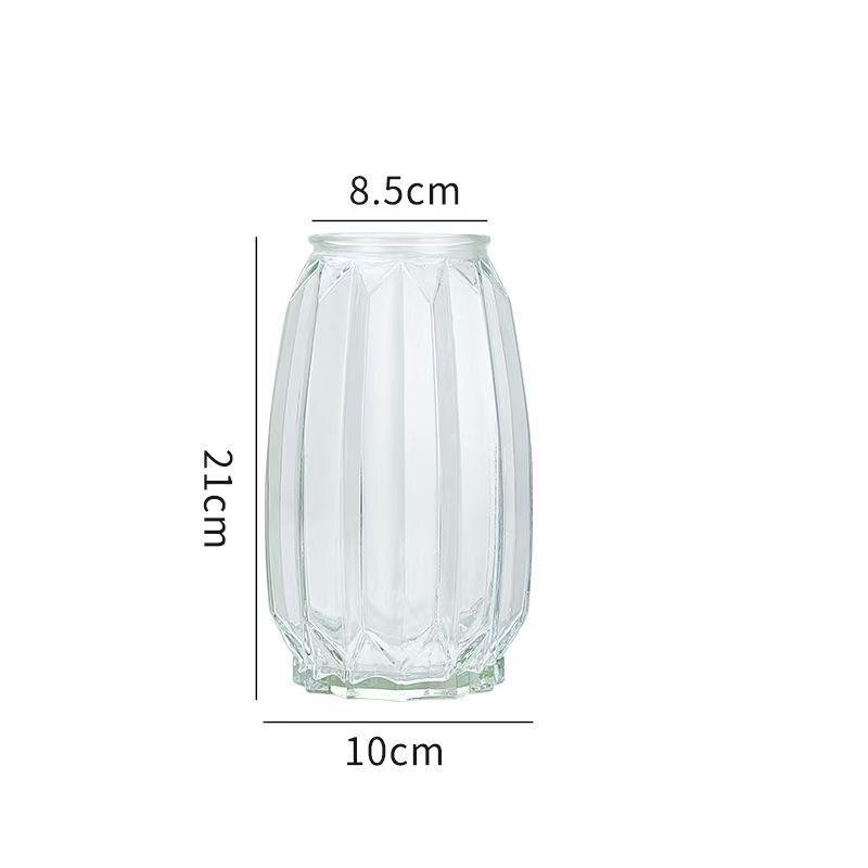 Стеклянная ваза для композиций из цветов «Счастливый бамбук» - Прозрачная, в скандинавском стиле, Идеальна для декора гостиной, Очень большой размер