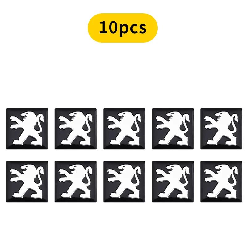 Автостайлинг Автомобильный брелок с логотипом Значок Кнопка радио Наклейка Для Peugeot 206 307 308 3008 207 208 407 508 2008 5008 107 106