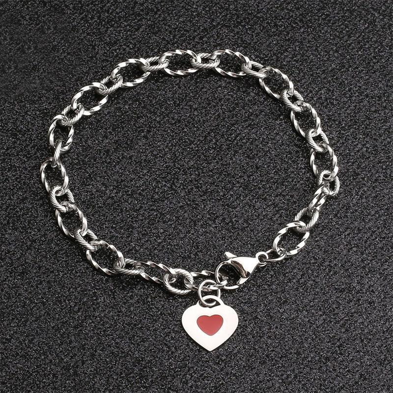 European and American Women's Heart -shaped Bracelet Ai Xin Titanium Steel LOVE Bracelet