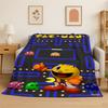 Retro P-Pacman Game Soft Flannel Throw Blanket,Cozy Blanket for Bed,Couch,Sofa,Bedroom,Living Room,Travel,Picnic  Camping