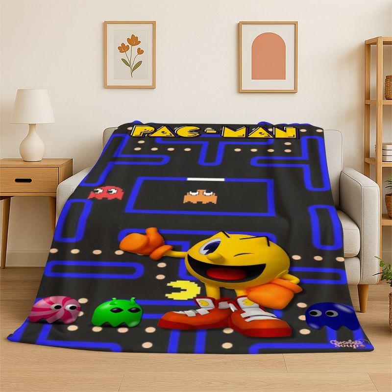 Retro P-Pacman Game Soft Flannel Throw Blanket,Cozy Blanket for Bed,Couch,Sofa,Bedroom,Living Room,Travel,Picnic Camping