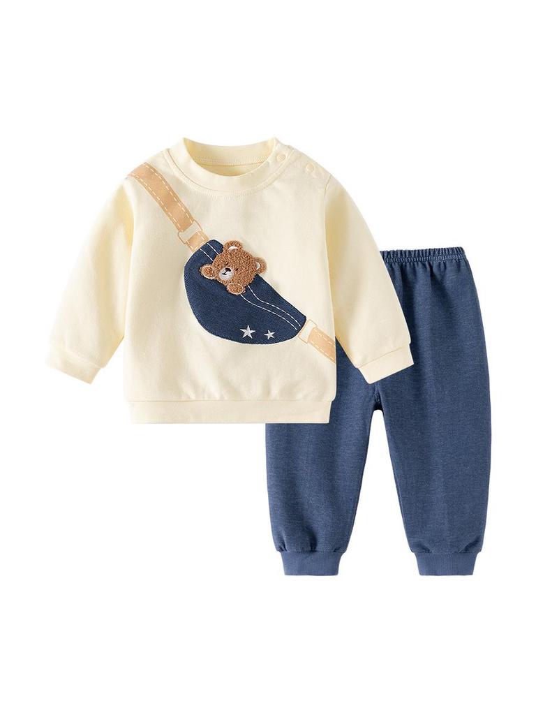 Хлопковый свитшот и длинные брюки для мальчиков - Комплект из 2 предметов на весну/осень