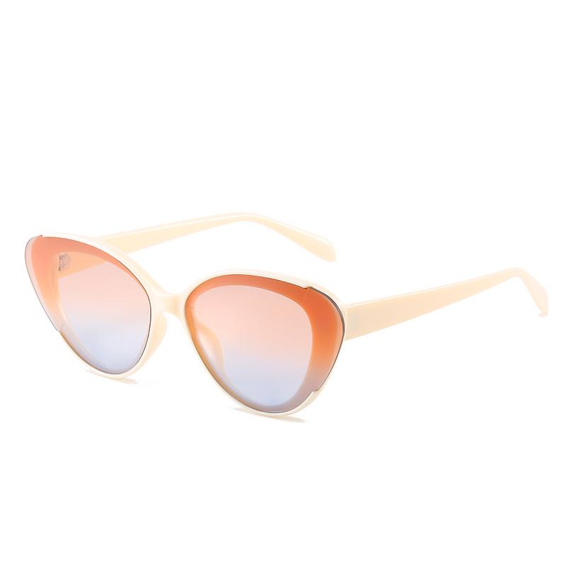 Winter new cat eye sunglasses, European and American fashion Internet celebrity striped street shot INS personalized sunglasses women