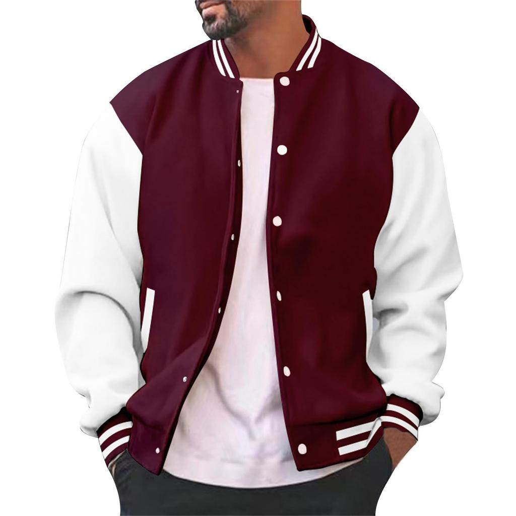 Casual And Versatile Men'S Loose Cardigans, Baseball Jerseys, Fashionable Jackets