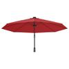 Vidaxl Ścienny Parasol Ogrodowy Z Led, Czerwony, 290 Cm