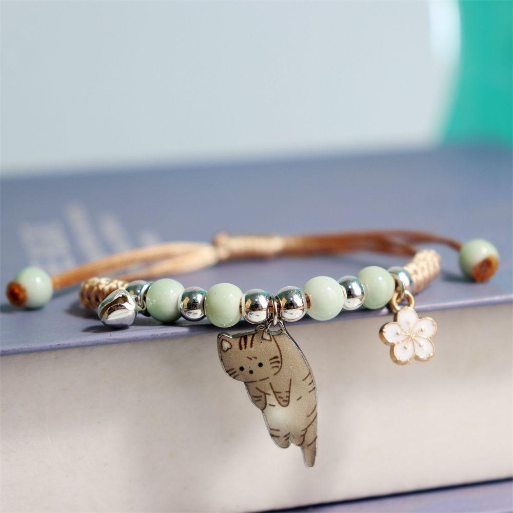 Модный шарм Милый браслет с животными Регулируемые браслеты дружбы Тренд Мультяшный браслет с кошкой Детский