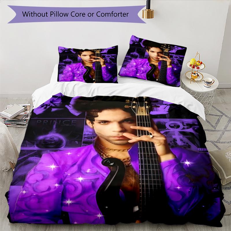 3pcs Prince3 Design Cover Set - HD Printed Bedding with 1 Cover and 2 Pillowcases - Perfect for Home and Dorm Decor