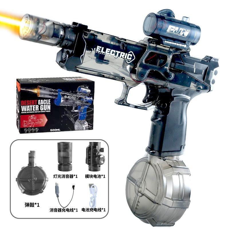 Firelight Ice Mouse Electric Continuous Fire Toy Water Gun Hand-integrated Linkage Return-to-chamber Pulse Flame Light Children's Toy