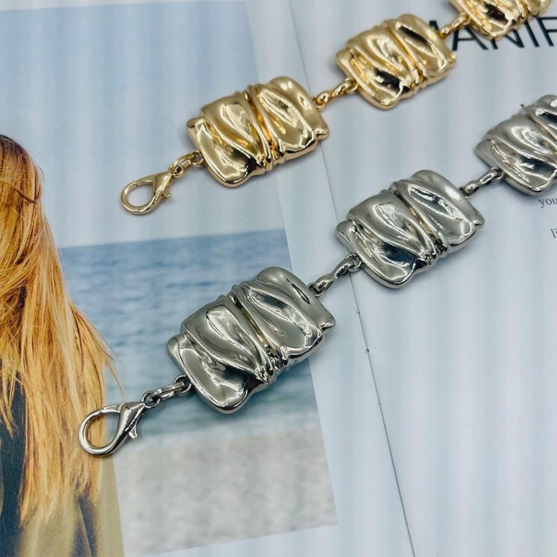 Stylish Metal Waist Chain With Irregular Design For Women Office And Casual Looks