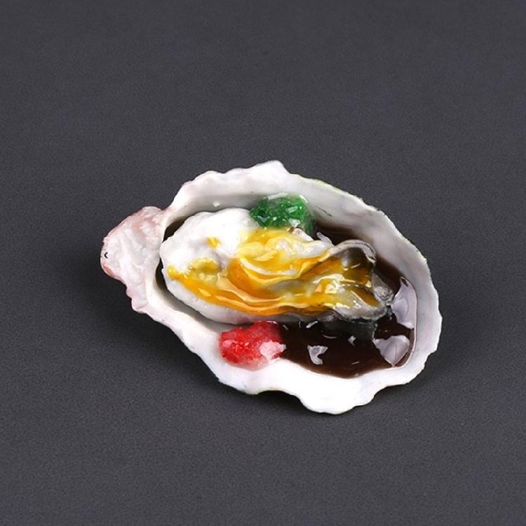 Искусственные жареные устрицы Модель Реалистичная модель морепродуктов-заменителей Модель жареных гребешков для кухонной витрины, Декорации