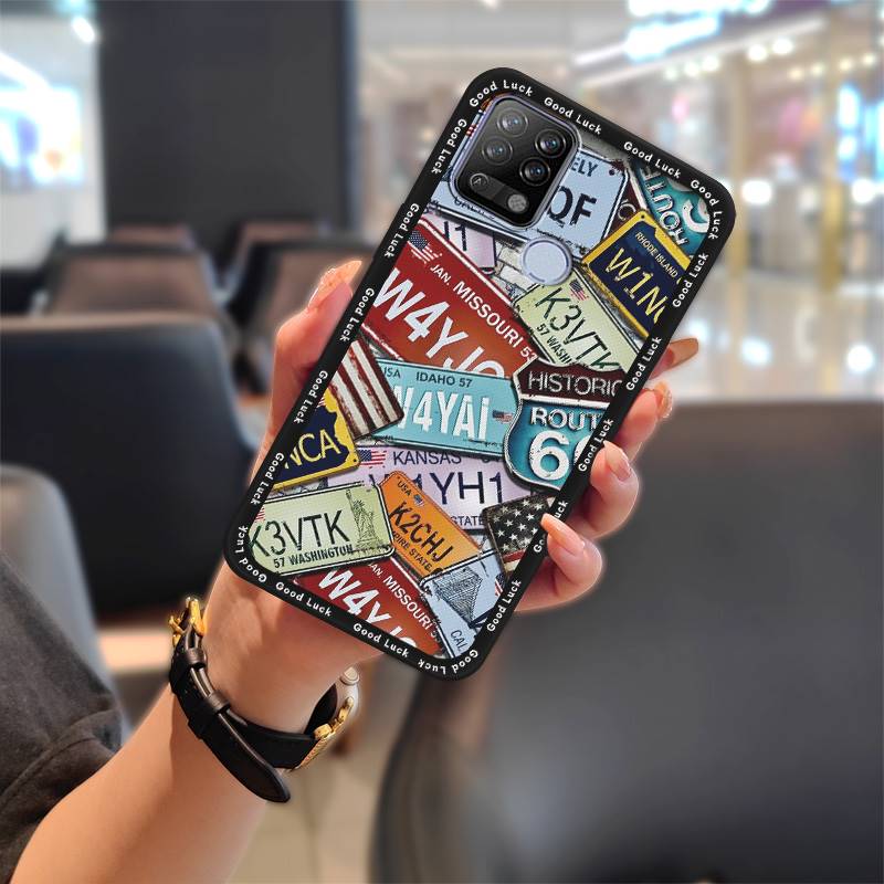 Грязеотталкивающий милый чехол для телефона Tecno Pova/LD7 Cartoon Silicone Full Cover Waterproof Soft Case Anti-Pil Protective