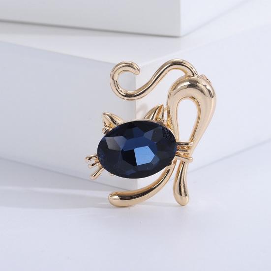 Элегантная блестящая брошь с инкрустацией стразами, яркий цвет, милый кот, булавка, шаль, шарф, значок на воротник, аксессуары для костюма