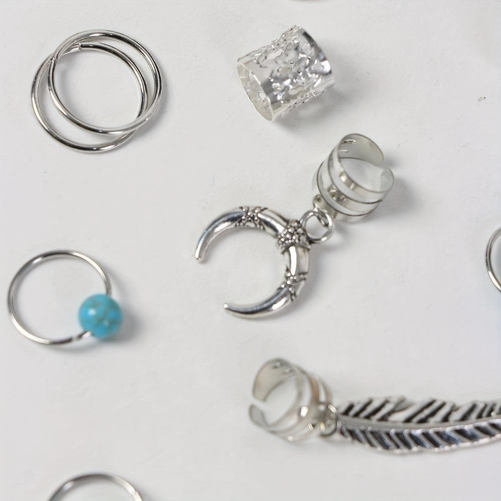 31pcs Dread Locks Hollow Out Hair Ring Hair Braiding Hair Braid Tubes Dreadlocks Beads Decor