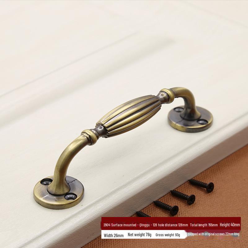 Classical European Antique Zinc Alloy Exposed Handle for Cabinet and Sliding Doors