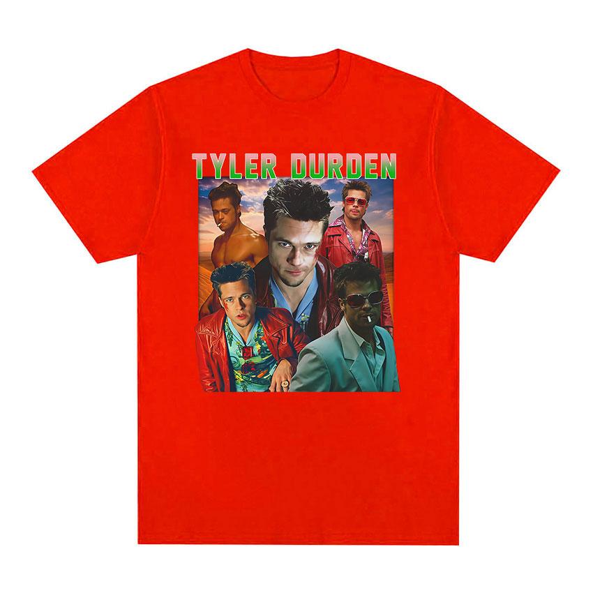 Tyler Durden Винтажная Графическая Футболка Женская Готическая Мода Футболки с Коротким Рукавом Повседневные 100% Хлопок Оверсайз Футболка Уличная Мода