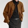 Осень Зима Мужская Мода Корейский Новый Наряд Hombre Elegante Повседневный Дизайн Безворотниковая Свободная Шерстяная Куртка