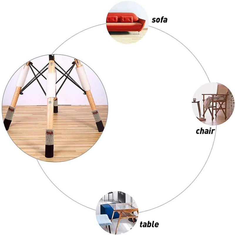 Новый! 24 шт., комплект носков для стула, нескользящие высокоэластичные носки для мебели, напольные носки для стульев, столов, шкафов