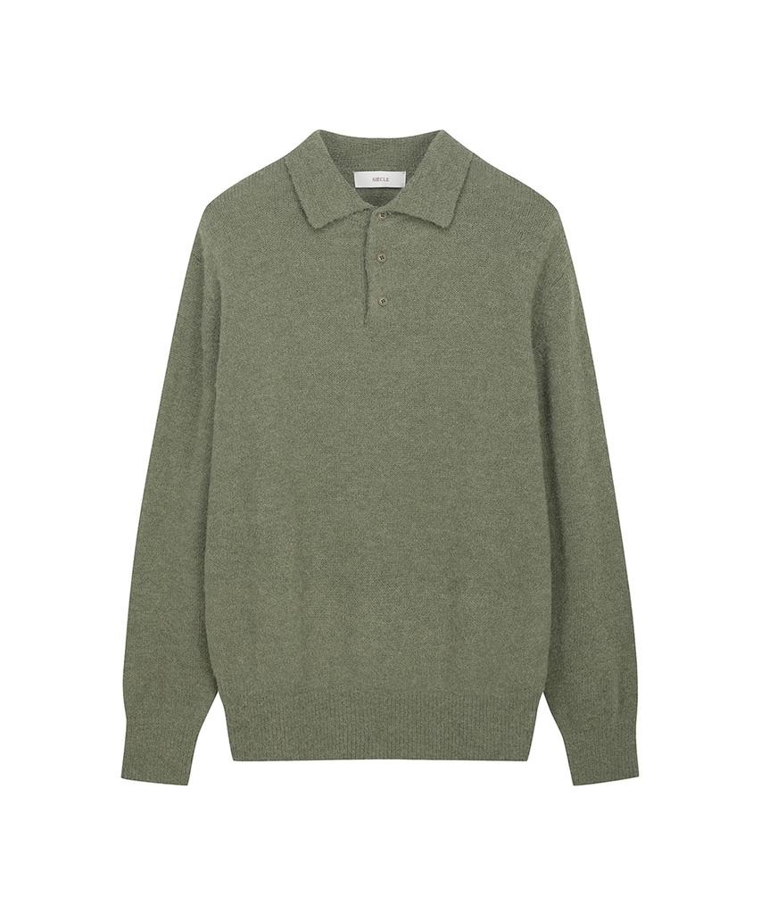 SIECLE Alpaca Polo Knit (Olive)
