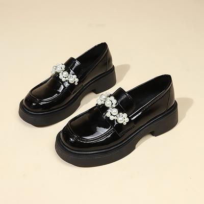 Модные роскошные туфли Мэри Джейн с жемчужным дизайном, женские туфли в стиле Лолиты с круглым носком, туфли-оксфорды на толстой подошве, женские туфли на платформе