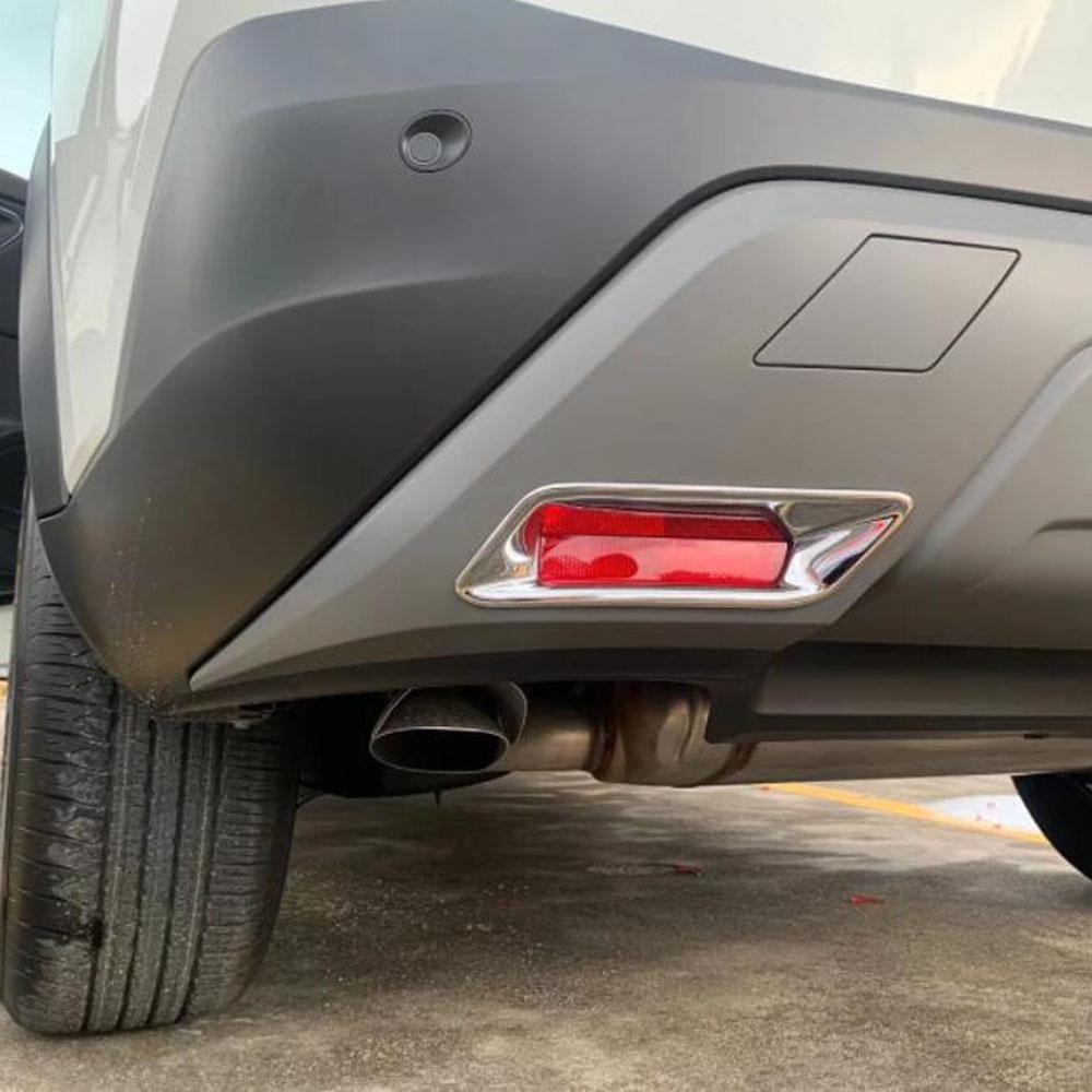 2Pcs New Chrome Rear Fog Light Lamp Cover Decor Trim For Nissan Rogue 2021-2023