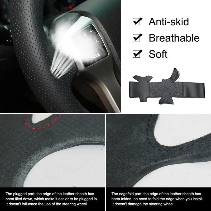 Microfiber Leather Car Steering Wheel Cover Wrap for Holden Commodore VV VZ SS Calais 2002-2007 Hand Sewing