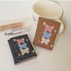 Portable Denim Coin Purse PU Leather Three Fold Wallet Coin Pouch Card Bag  Women