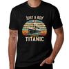 Boys Who Just Love The Rms Titanic Vintage Retro Sunset Tshirt Casual Lightweight Short Sleeve Top