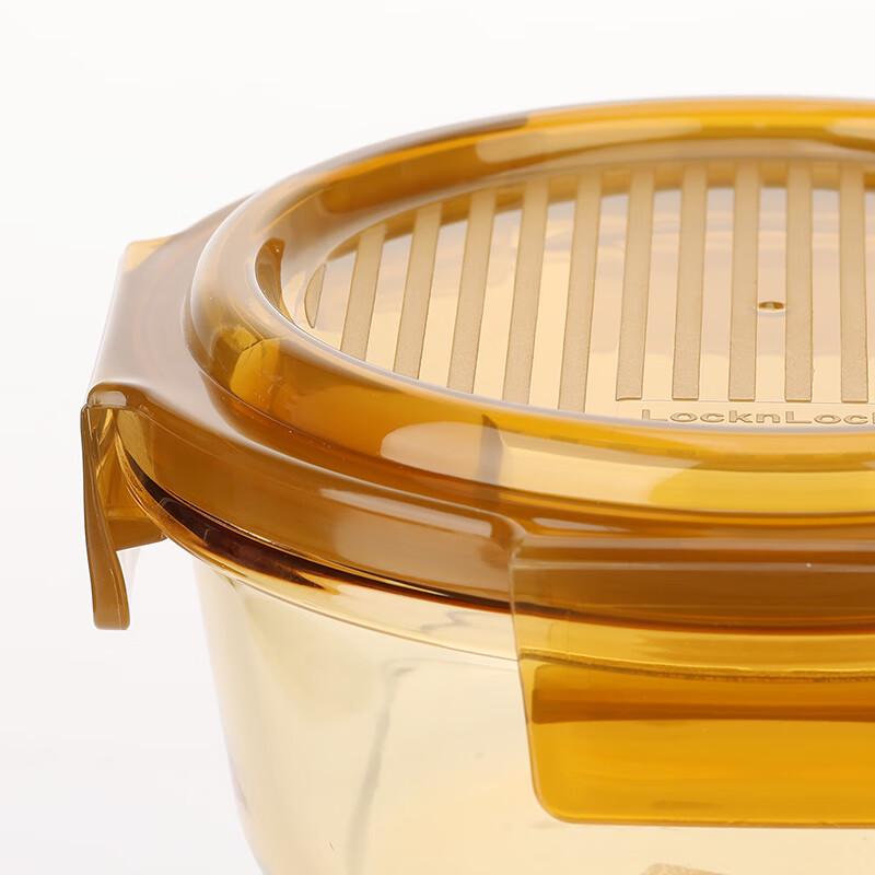 LOCK&LOCK Янтарный термостойкий стеклянный контейнер для еды