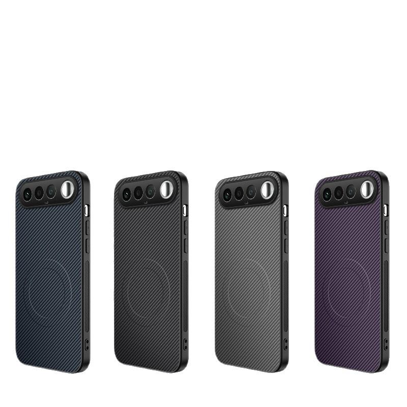 Чехол Realme 16 5G с текстурой кожи из углеродного волокна, с защитой объектива, совместимый с Magsafe