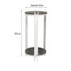 80cm Tall Minimalist Metal Flower Stand with Black Marble Top