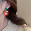 Серебряная Игла Рождественская Снежинка и Санта Геометрические Серьги - Модные Креативные Дизайнерские Украшения