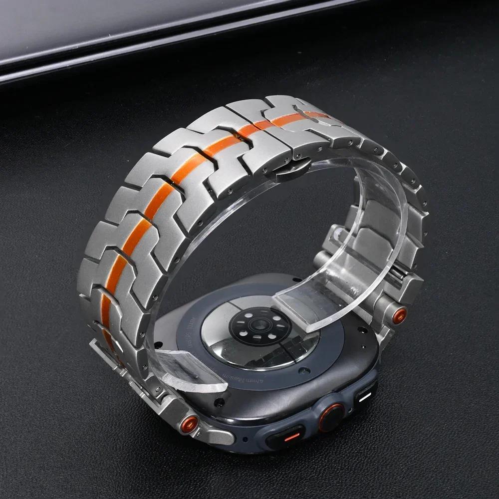 Браслет из нержавеющей стали для Samsung Galaxy Watch Ultra 47 мм Ремешок для SAMSUNG 7 GALAXY ULTRA 47MM Мужской Бизнес-ремешок Ремешок для часов