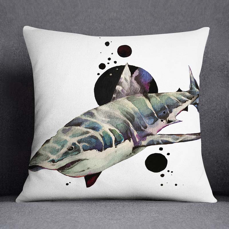 Наволочка с изображением морского животного и русалки, украшение для дома, квадратная наволочка, украшение для дома и офиса, наволочка